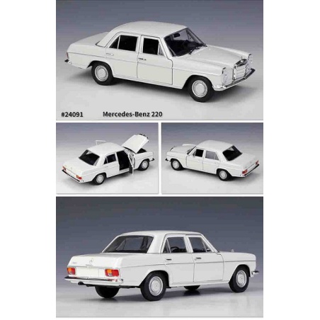 Mercedes Benz 220 1973 White - 1-24 by Welly