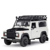 Land Rover Defender with Roof Rack White and Black 1-24 Diecast Model Car by Welly Land Rover Defender with Roof Rack White and Black 1-24 Diecast Model Car by Welly
