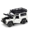 Land Rover Defender with Roof Rack White and Black 1-24 Diecast Model Car by Welly Land Rover Defender with Roof Rack White and Black 1-24 Diecast Model Car by Welly