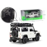 Land Rover Defender with Roof Rack White and Black 1-24 Diecast Model Car by Welly Land Rover Defender with Roof Rack White and Black 1-24 Diecast Model Car by Welly
