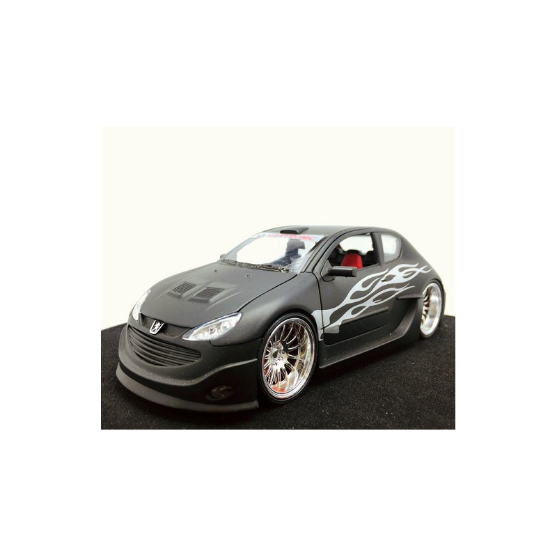 Peugeot 206 Tuning Maxi Tuner (mat black) - 1-24 Welly 22486