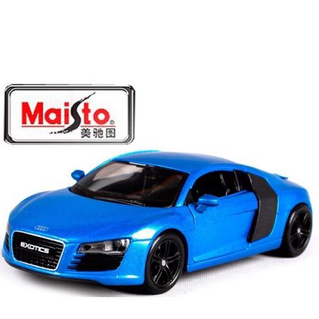 Audi R8 - Blue in1-24 Scale Maisto Exotics