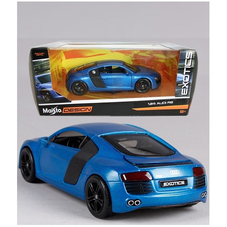 Audi R8 - Blue in1-24 Scale Maisto Exotics