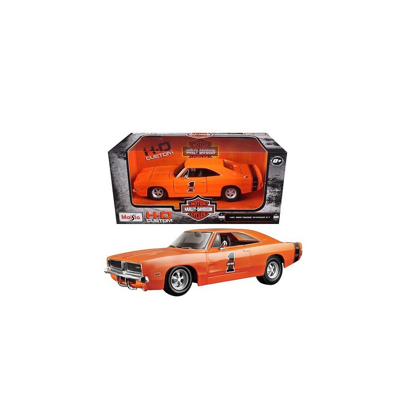 Dodge Charger R/T 1969 Orange Harley Davidson in 1-25 by ...