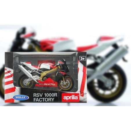 APRILIA RSV 1000R FACTORY IN 1-10 SCALE DIECAST REPLICA BY  WELLY