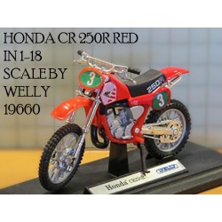 ماکت موتورسیکلت-HONDA CR 250R RED IN 1-18 SCALE BY WELLY