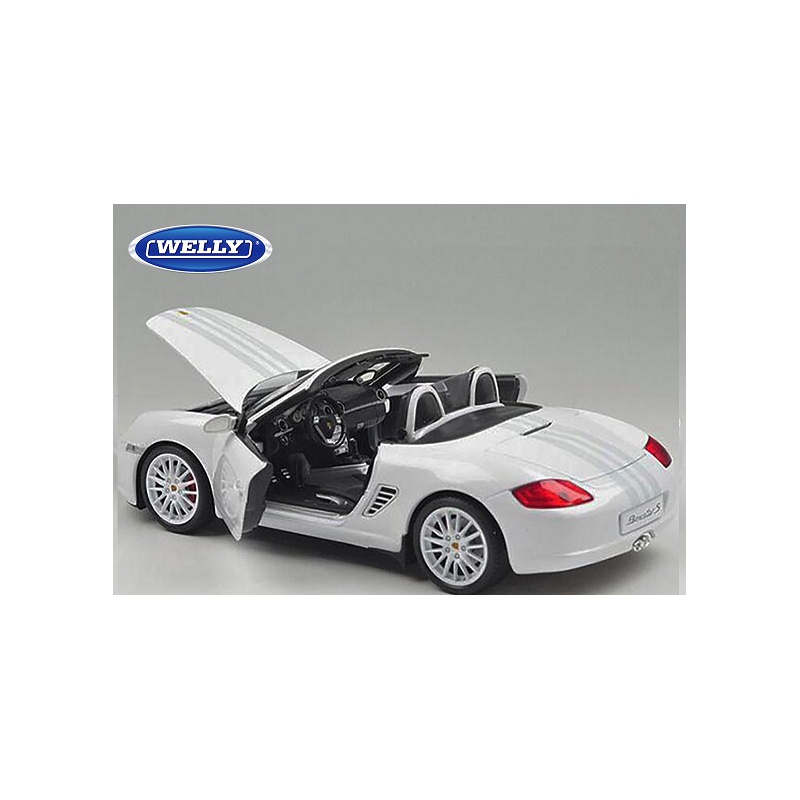 ماکت ماشین  پورشه باکستر Porsche Boxster S White in 1-18 Scale Diecast Model Car By Welly