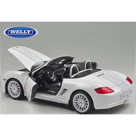 ماکت ماشین  پورشه باکستر Porsche Boxster S White in 1-18 Scale Diecast Model Car By Welly