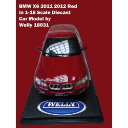 ماکت ماشین بی ام او - BMW X6 2011 2012 Red in 1-18 Scale Diecast Car Model by Welly