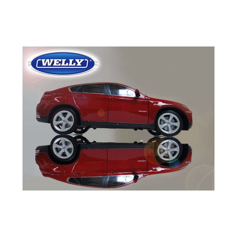 ماکت ماشین بی ام او - BMW X6 2011 2012 Red in 1-18 Scale Diecast Car Model by Welly