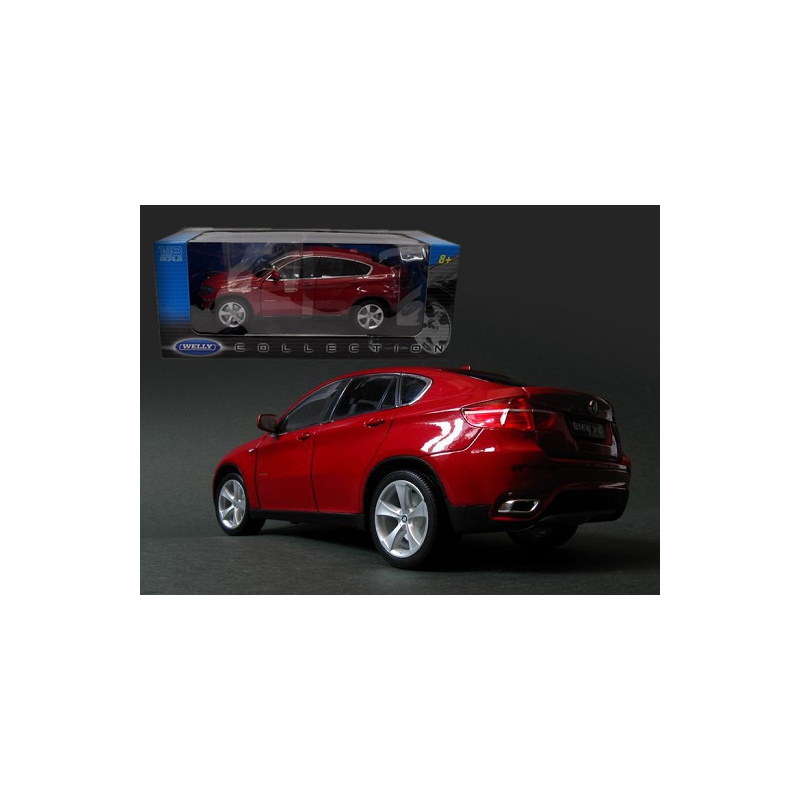 ماکت ماشین بی ام او - BMW X6 2011 2012 Red in 1-18 Scale Diecast Car Model by Welly