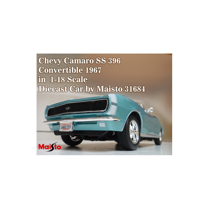 ماکت ماشین کامارو کروک Chevy Camaro SS 396 Convertible 1967 in  1-18 Scale Diecast Car by Maisto