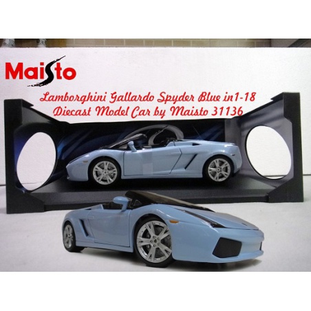 ماکت ماشین  لامبورگینی گالاردو Lamborghini Gallardo Spyder Blue in1-18 Diecast Model Car by Maisto