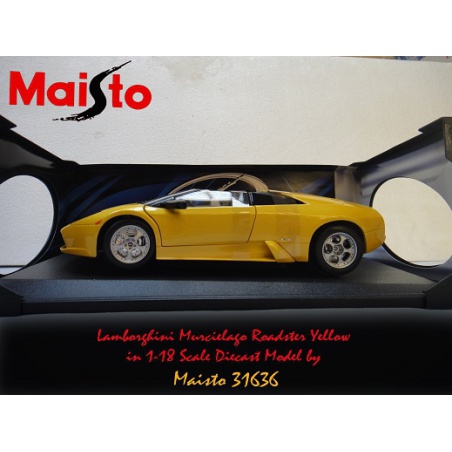 ماکت ماشین  لامبورگینی Lamborghini Murcielago Roadster Yellow in 1-18 Scale Diecast Model by Maisto