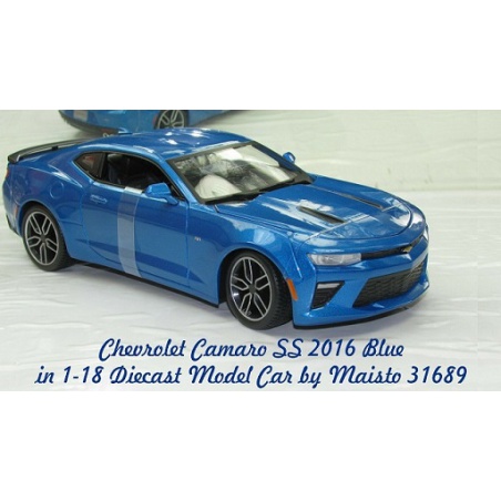 ماکت ماشین شیفرولیت کامارو Chevrolet Camaro SS 2016 Blue in 1-18 Diecast Model Car by Maisto