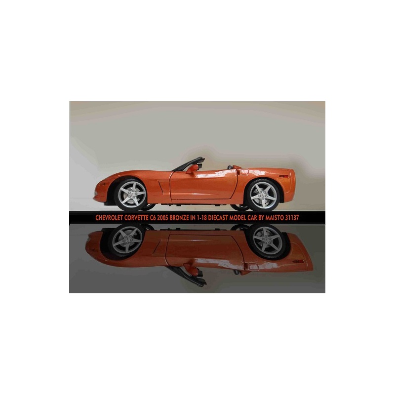 ماکت ماشین شیفرولیت کوروت CHEVROLET CORVETTE C6 2005 BRONZE IN 1-18 DIECAST MODEL CAR BY MAISTO