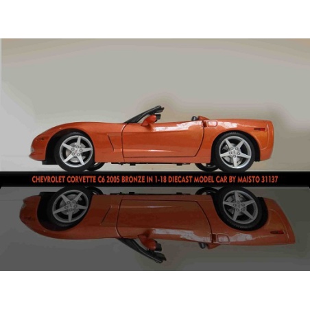 ماکت ماشین شیفرولیت کوروت CHEVROLET CORVETTE C6 2005 BRONZE IN 1-18 DIECAST MODEL CAR BY MAISTO