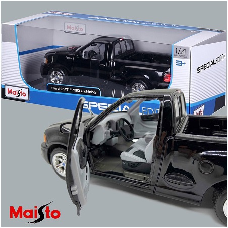 ماکت وانت فورد Ford F-150 SVT Lightning Black Pick Up Truck in 1-21 Diecast Model Car by Maisto