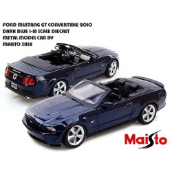 ماکت ماشین فورد ماستانگ FORD MUSTANG GT CONVERTIBLE 2010 DARK BLUE 1-18 SCALE DIECAST METAL MODEL CAR BY MAISTO