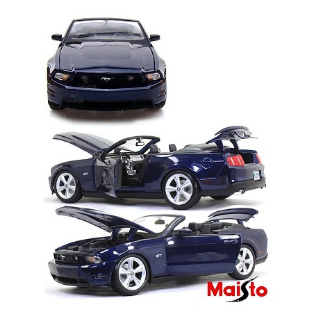 ماکت ماشین فورد ماستانگ FORD MUSTANG GT CONVERTIBLE 2010 DARK BLUE 1-18 SCALE DIECAST METAL MODEL CAR BY  MAISTO