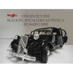 ماکت ماشین سیتروئین کلاسیک CITROEN 15CV 1952 BLACK IN 1-18 SCALE DIECAST REPLICA BY MAISTO