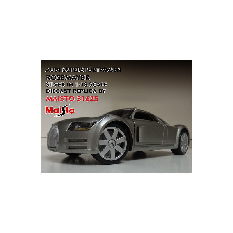 ماکت ماشین آئودی AUDI SUPERSPORTWAGEN ROSEMAYER SILVER IN 1-18 SCALE DIECAST REPLICA BY MAISTO