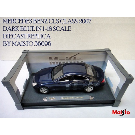 ماکت ماشین مرسیدس بنز MERCEDES BENZ CLS CLASS 2007 -DARK BLUE IN 1-18 SCALE DIECAST REPLICA BY MAISTO