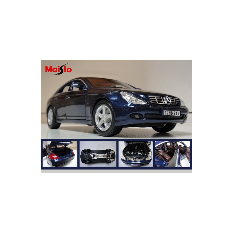 ماکت ماشین مرسیدس بنز MERCEDES BENZ CLS CLASS 2007 -DARK BLUE IN 1-18 SCALE DIECAST REPLICA BY MAISTO