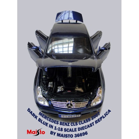 ماکت ماشین مرسیدس بنز MERCEDES BENZ CLS CLASS 2007 -DARK BLUE IN 1-18 SCALE DIECAST REPLICA BY MAISTO