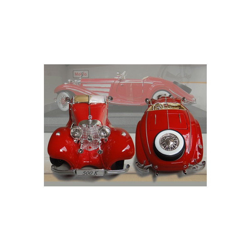 ماکت ماشین مرسیدس بنز Mercedes-Benz 500K Special Roadster 1936 in 1-18 Scale Diecast Replica by Maisto