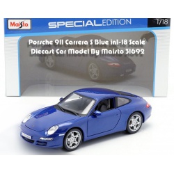 ماکت ماشین پورشه Porsche 911 Carrera S Blue in1-18 Scale Diecast Car Model By Maisto
