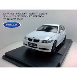 ماکت ماشین بی ام او BMW 330i (E90) 2006 - sedan WHITE IN 1-18 SCALE DIECAST REPLICA BY  WELLY