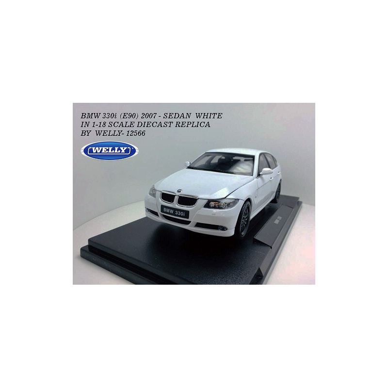 ماکت ماشین بی ام او BMW 330i (E90) 2006 - sedan WHITE IN 1-18 SCALE DIECAST REPLICA BY  WELLY