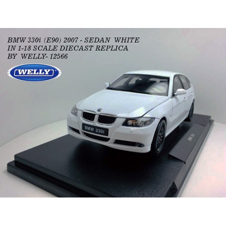 ماکت ماشین بی ام او BMW 330i (E90) 2006 - sedan WHITE IN 1-18 SCALE DIECAST REPLICA BY  WELLY