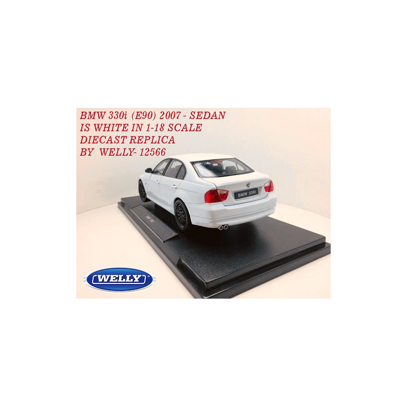 ماکت ماشین بی ام او BMW 330i (E90) 2006 - sedan WHITE IN 1-18 SCALE DIECAST REPLICA BY  WELLY
