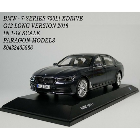 ماکت ماشین  بی ام او BMW - 7-SERIES 750Li XDRIVE G12 LONG VERSION 2016 IN 1-18 SCALE PARAGON-MODELS