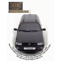ماکت ماشین فولکس واگن VOLKSWAGEN PASSAT B3 VR6 VARIANT 1988 BLACK METALIC IN 1-18 SCALE DIECAST CAR MODEL BY KK-SCALE