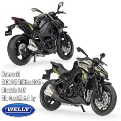 موتورسیکلت کاوازاکی Kawasaki Z1000 R Edition 2017 -Black in 1-18 Die Cast Metal by Welly