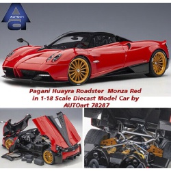 ماکت ماشین پاگانی Pagani Huayra Roadster Monza Red in 1-18 Scale Diecast Model Car by AUTOart