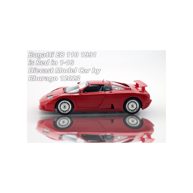 ماکت ماشین بوگاتی Bugatti EB 110 1991 is Red in 1-18 Diecast Model Car by Bburago