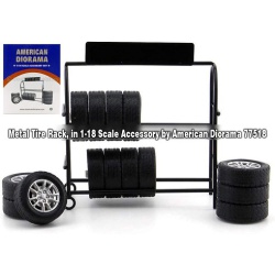 ست لاستیک ماشین Metal Tire Rack, in 1-18 Scale Accessory by American Diorama