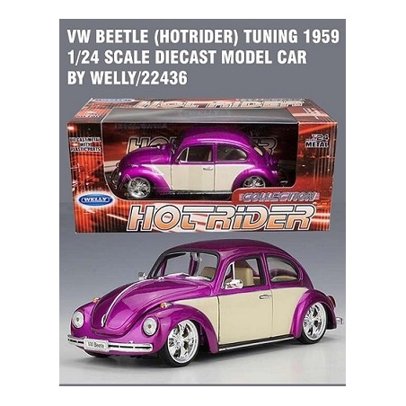 ماکت ماشین فولکس واگن VW BEETLE (HOTRIDER) TUNING 1959  BY WELLY