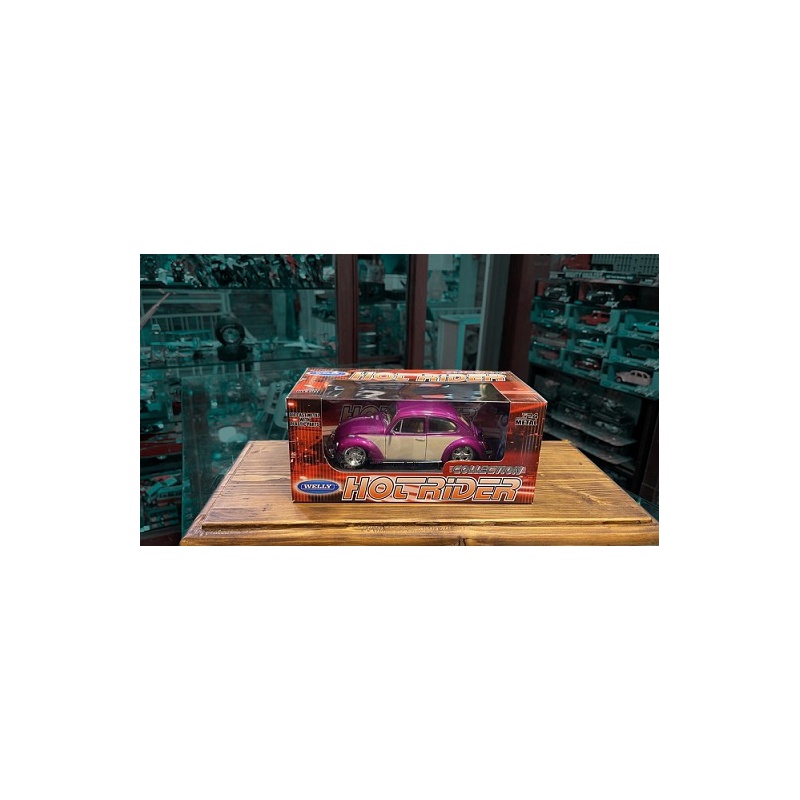 ماکت ماشین فولکس واگن VW BEETLE (HOTRIDER) TUNING 1959  BY WELLY