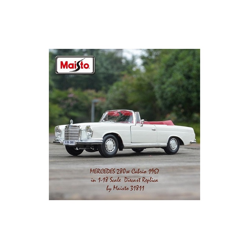 ماکت ماشین مرسیدس بنز MERCEDES 280se Cabrio 1967 by Maisto
