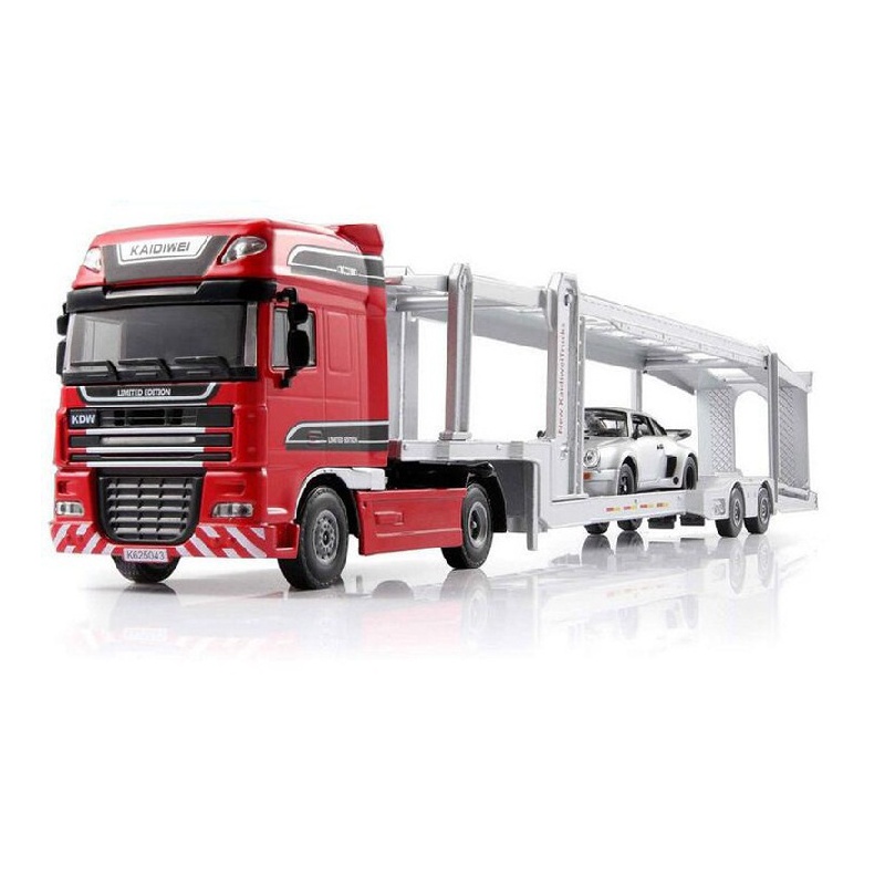 ماکت تریلی خودرو بر   -Tent Platform Transporter container  1-50 Scale Diecast Replica by KAIDIWE