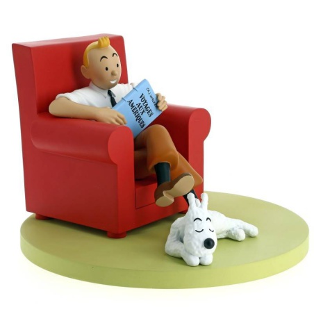 Tintin red armchair فیگور تن تن